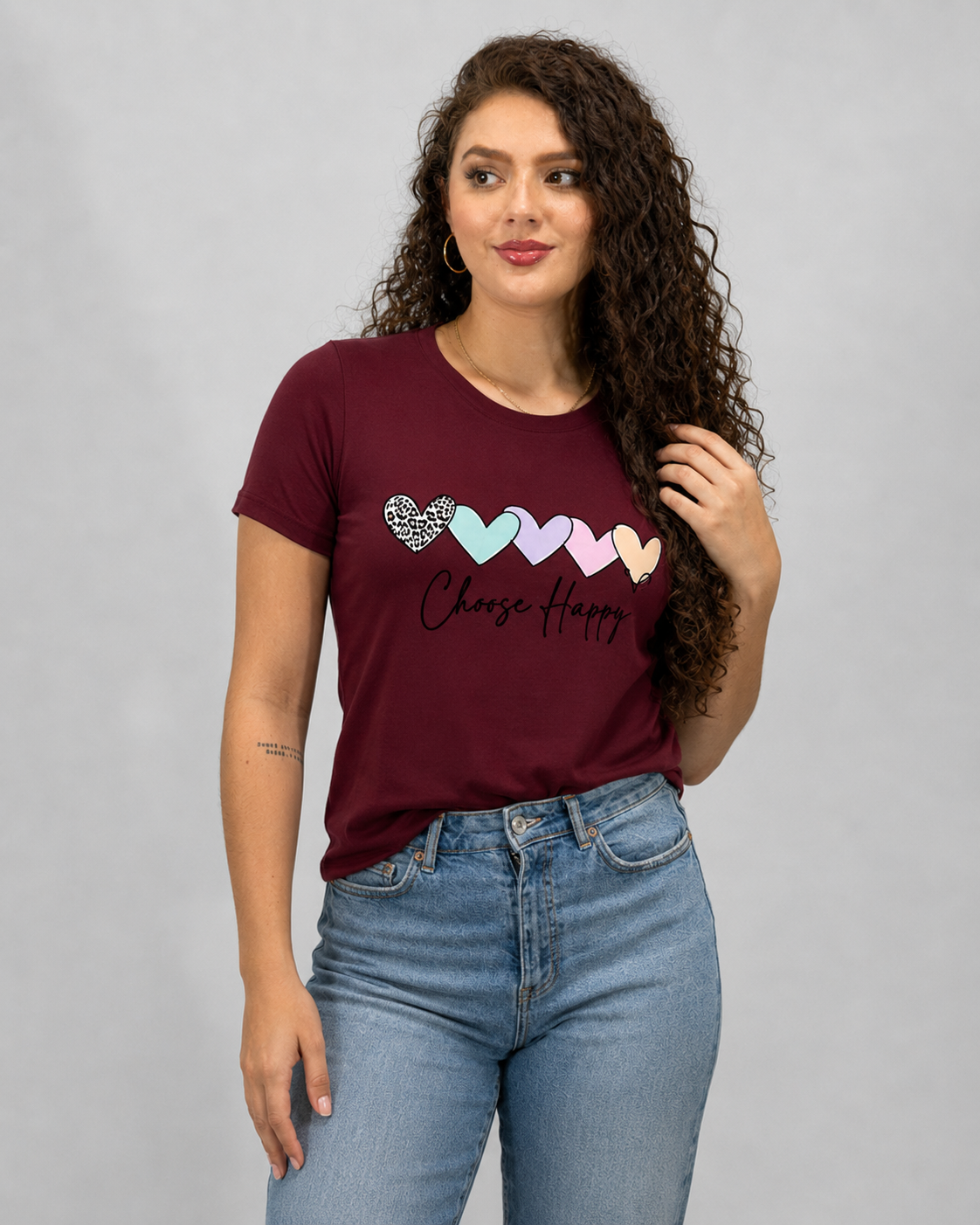 Camiseta Esencial Dama - Choose Happy