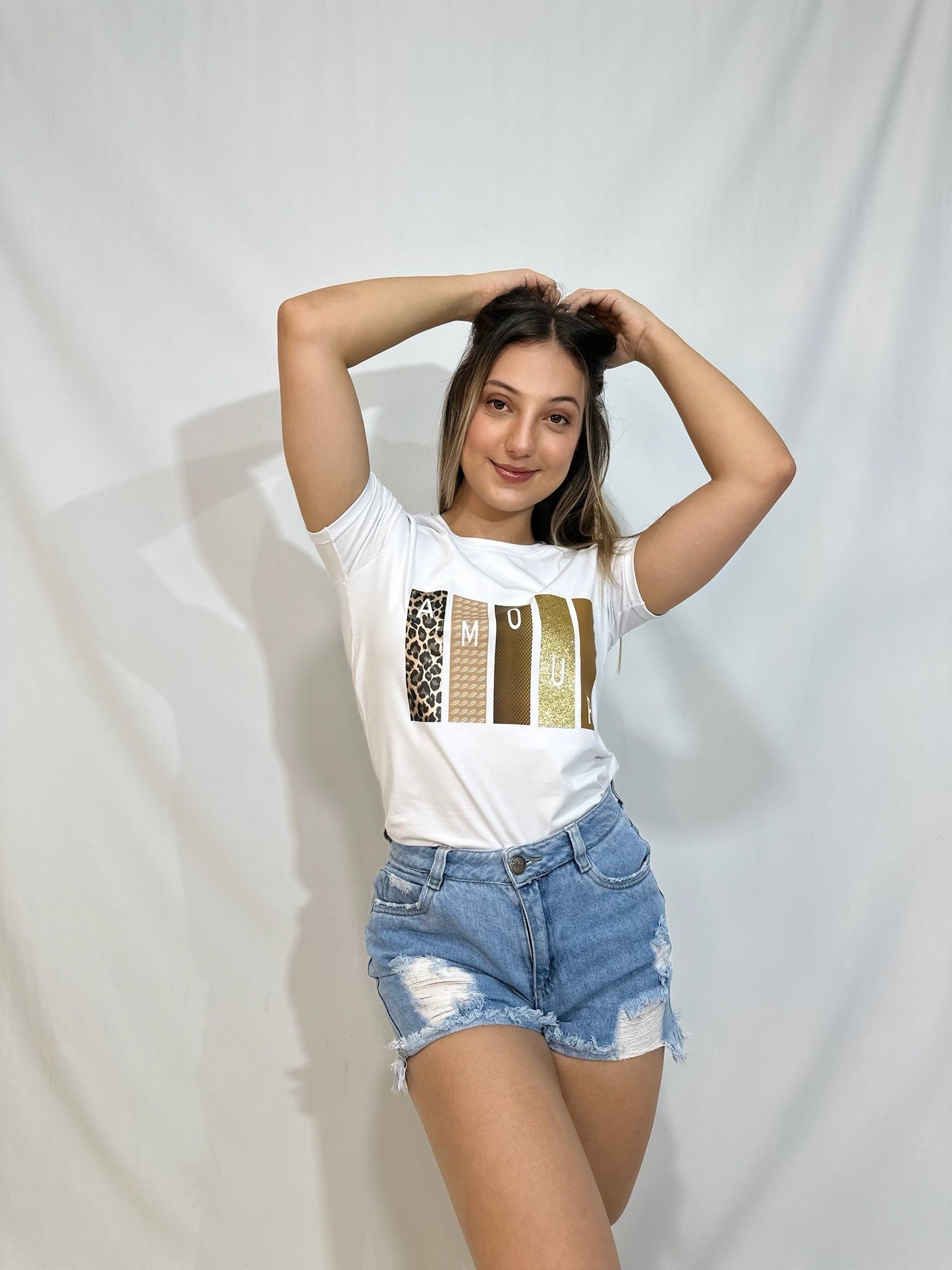 Camiseta Esencial Dama Amour Club - BASICTEX