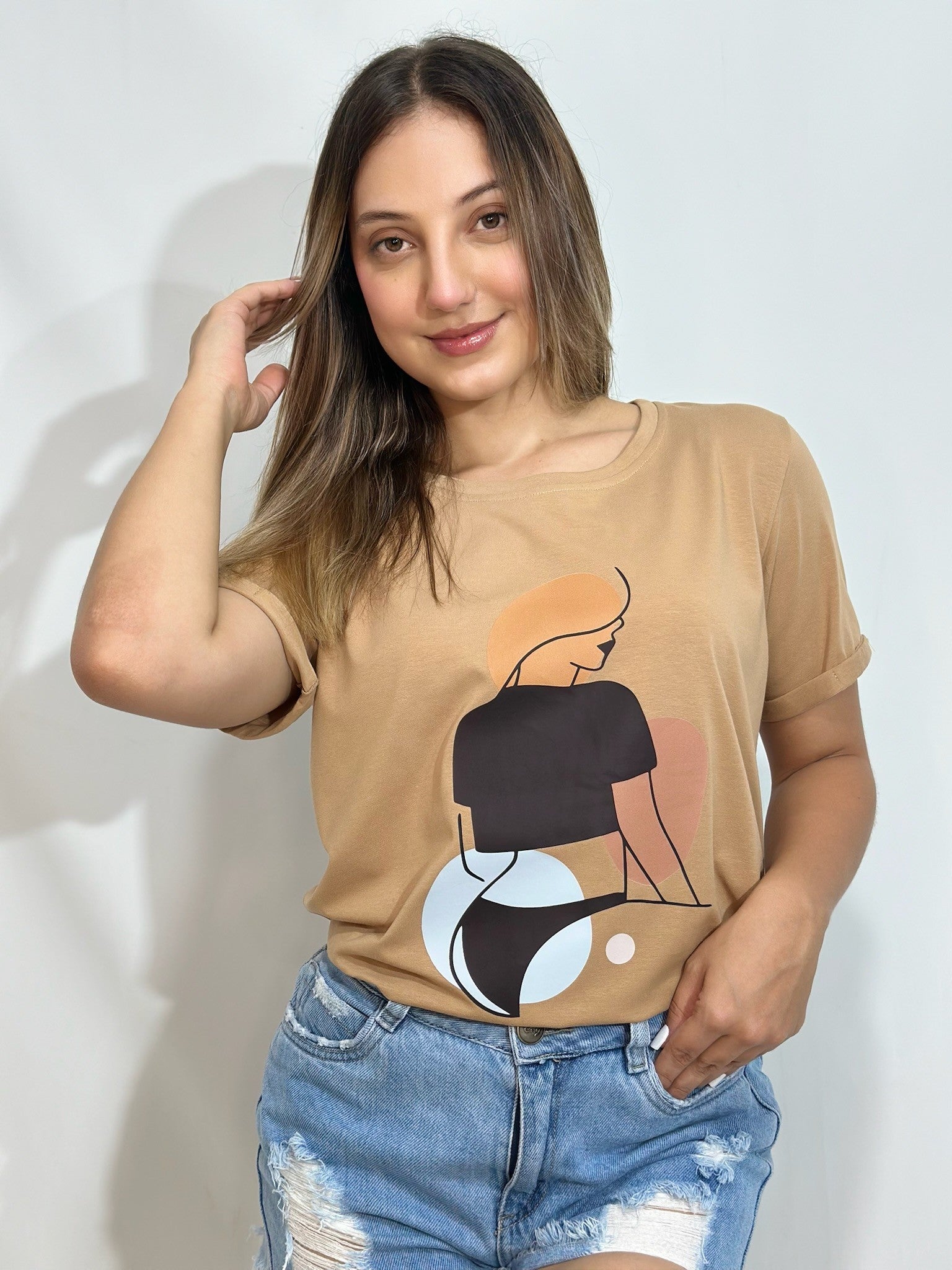 Camiseta Esencial Dama Femme Muse - BASICTEX