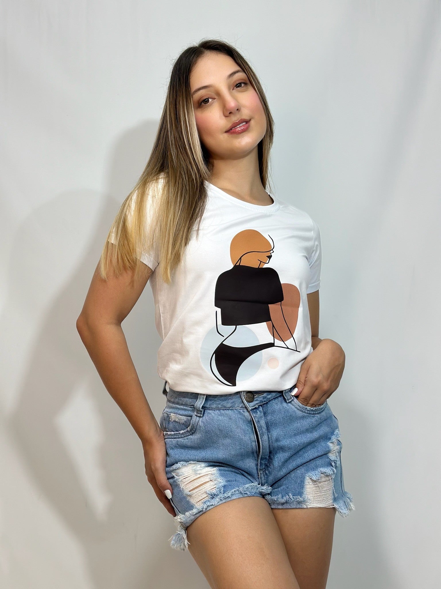 Camiseta Esencial Dama Femme Muse - BASICTEX