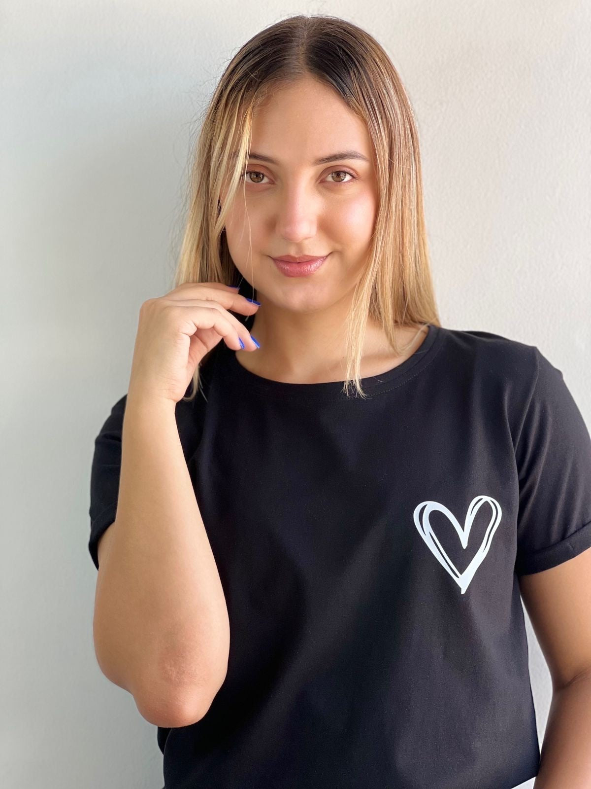 Camiseta Esencial Dama Heartline - BASICTEX