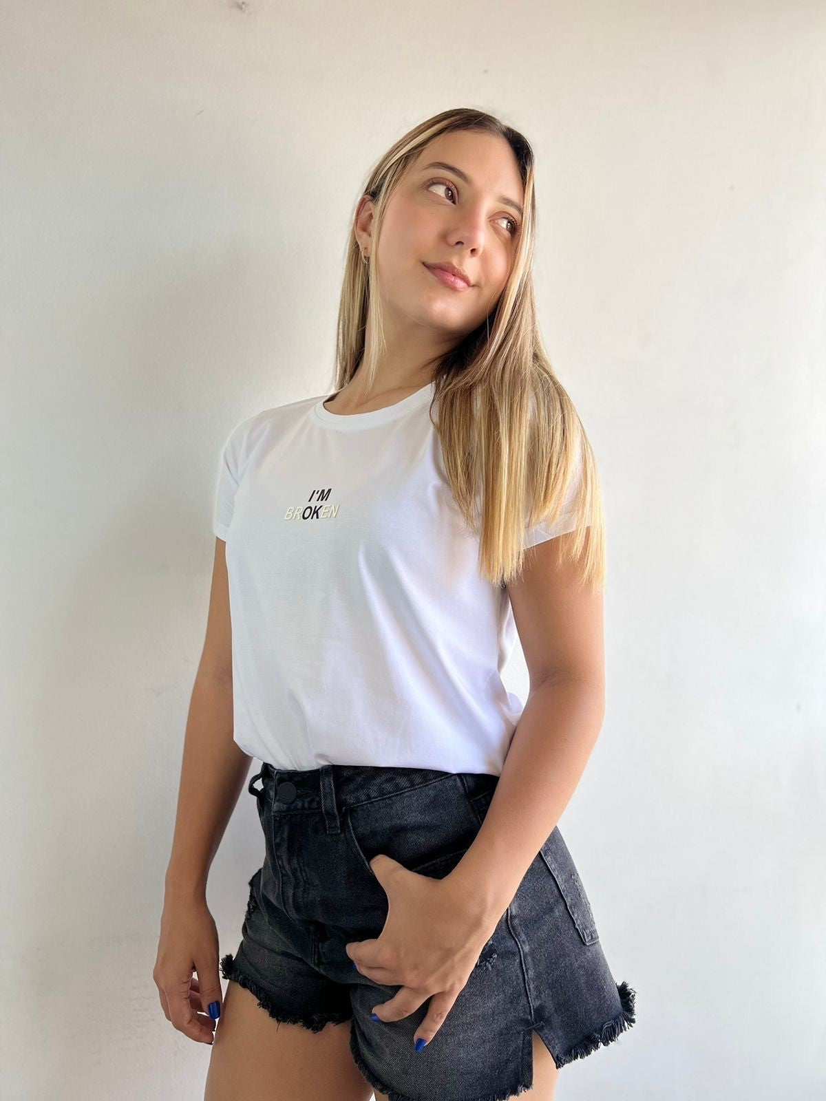 Camiseta Esencial Dama Im Ok - BASICTEX