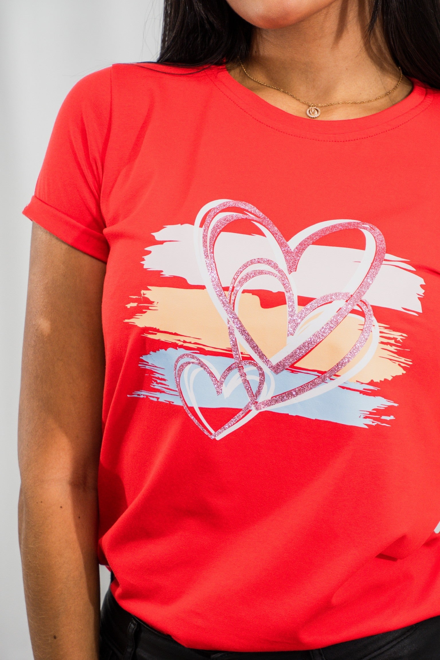 Camiseta Esencial Dama Wild Hearts - BASICTEX