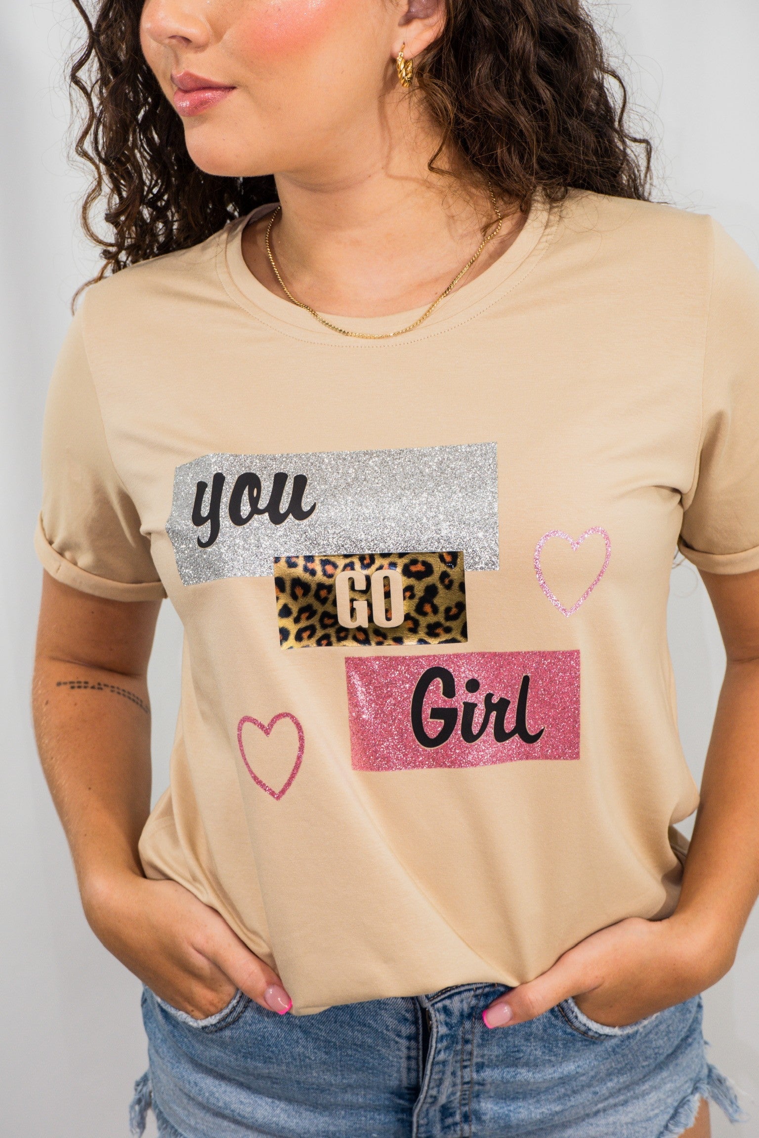 Camiseta Esencial Dama You Go Girl - BASICTEX