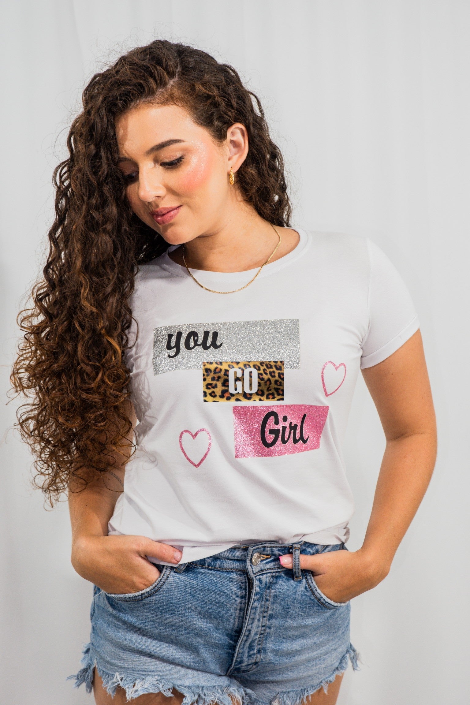 Camiseta Esencial Dama You Go Girl - BASICTEX