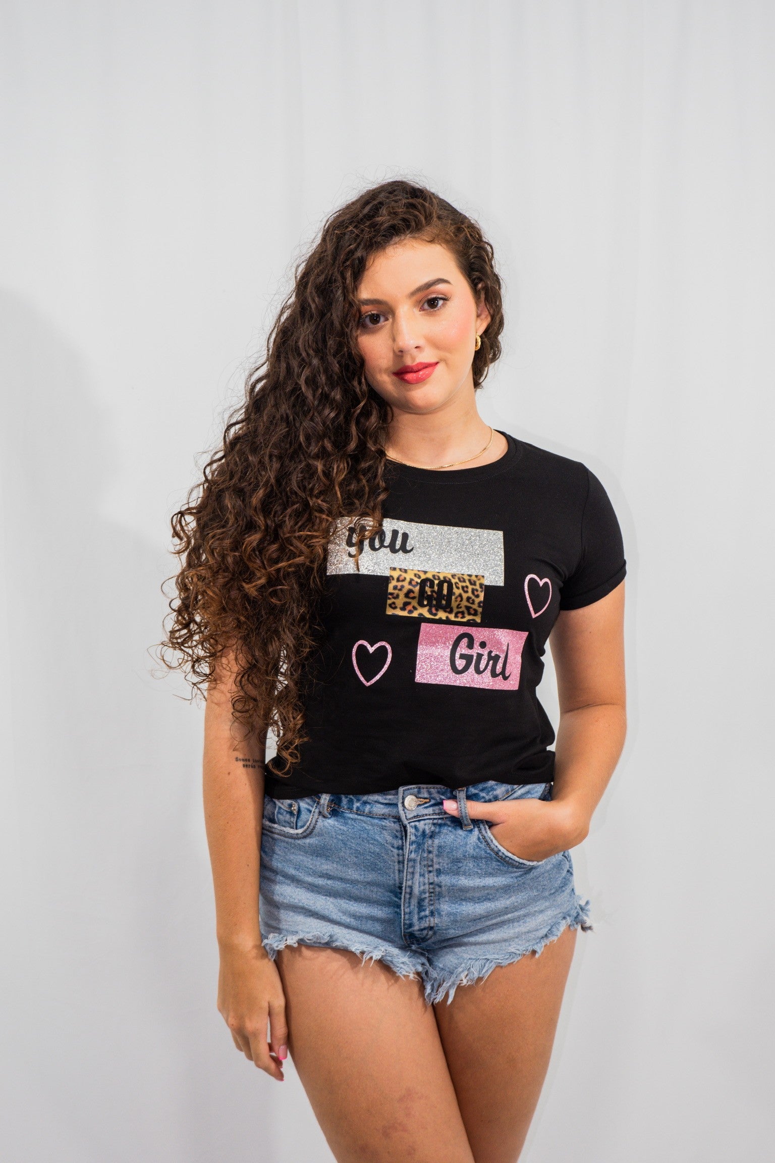 Camiseta Esencial Dama You Go Girl - BASICTEX