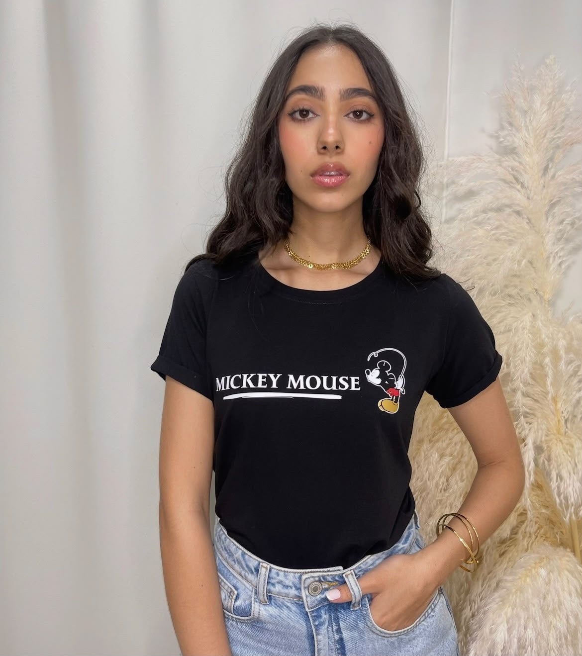 Camiseta Esencial Dama - Icon Pop color Negro - Basictex